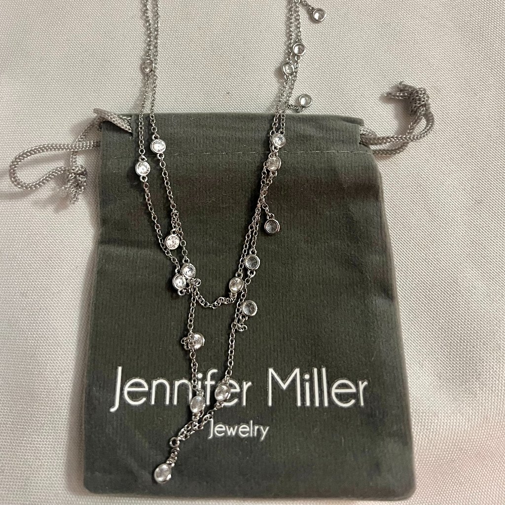 Jennifer Miller Double Layer Bezel Necklace